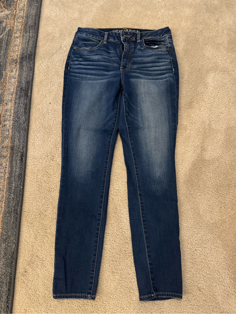 American Eagle Outfitters Women's Dark Blue Skinny Jeans